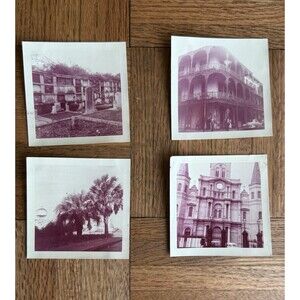 Lot of 4 Vintage New Orleans Louisiana Photos | Sepia Tone | St. Louis Cathedral